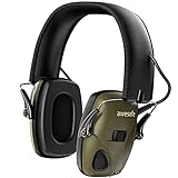 Elektronischer Schieß-Ohrenschützer, Awesafe GF01 Lärmminderung Klangverstärkung Elektronischer Gehörschutz, Gehörschutz, NRR 22 dB, Ideal zum Schießen und Jagen (klassisches Grün)