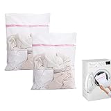 Wäschenetz für Waschmaschine,2 Stück Wäschebeutel Wäschenetze,Wäschesack Waschmaschine Laundry Bag, Wiederverwendbare Feinmaschiges Wäschenetz,Wäschebeutel Wäschenetze mit Reißverschluss(30*40cm)