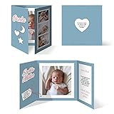 100 x Geburtskarten Babykarten Mädchen Junge Baby Danksagungskarten Dankeskarten individuell - Sonne Mond und S