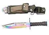 KS-11 REGENBOGEN U.S. Army M 9 Typ-3B - Multipurpose M9 Militär Bajonett mit extrem Sägerücken - taktisches Kampfmesser - USA Knife 39 cm - Messer mit Säge - original Baj