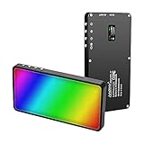 Andoer RGB LED Videoleuchte,led fotoleuchte,10 W dimmbar 3000 K-6500 K für Video, Selfie, Live-Streaming, Portraitfotog