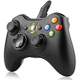 BeaSaf Xbox 360 Controller, USB Controller für Xbox 360 Kabelgebundene USB Gamepad Controller, Verbessertes ergonomisches Design USB Wired Gamepad Joystick für Microsoft Xbox 360 PC Wind7 8 X