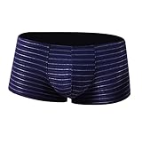 Herren Unterwäsche Boxershorts Baumwolle Unterhosen Herren Lang Boxer Winter Shorts Herren Unterhose Sexy Pants für Männer Solid Low-Rise Atmungsaktiv Retroshorts Lange Men Slips Farbbalken Slip Tang