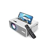 EZCast H3 Beamer | Native 1080P, 5GHz WLAN, 10600 Lumen, USB-C und HDMI Anschluss, Kompatibel mit Fire TV Stick, Roku, HDMI, USB, Heimkino, OTA Upgrade, Android,