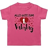 Vatertagsgeschenk Papa Tochter & Sohn Baby - Alles Gute zum ersten Vatertag - 1/3 Monate - Pink - erster Vatertag - BZ02 - Baby T-S