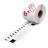 6 Rollen 99014 Etiketten kompatibel für Dymo LabelWriter Etikettendrucker, 54mm x 101mm, 220 Stück pro Rolle, S0722430 Vielzweck-Etiketten von S