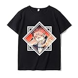 YZJYB Anime Jujutsu Kaisen Sommer T-Shirt 3D Druck Yuji Itadori Kurzen Ärmeln Uniform Männer und Frauen Karikatur Ryomen Sukuna Hemden,M