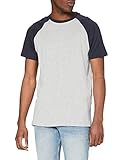 Urban Classics Herren Raglan Contrast Tee T-Shirt, grey/navy, M