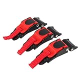 Qiilu 3X Motorradhelm Speed ​​Clip Schnellverschluss Kinnriemen Knopf Zugschnalle F