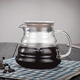 Tee-Set Kreative Glas Hitzebeständige Kaffee Topf Carafe Espresso Kaffeemaschine Transparente Wasserkocher Beheizbare Wasserkanne Barista Percolator JIAQ-881. (Color : 500ml A)