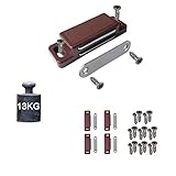 4 Magnetschnäpper Schrankmagnet Haltekraft 13 KG - 4er SET mit Schrauben - BRAUN - Türmagnet Schranktür-magnet Magnet-Türschliesser Haltemagnet Möbelmagnet Magnetschloss stark Tür MIND CARE ESSENTIALS