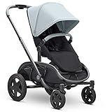 Quinny Hubb Mono Kinderwagen, stylischer Shopping Kinderwagen mit XXL Einkaufskorb und inkl. viel Zubehör, einfach zusammenklappbar, nutzbar ab ca. 6 Monate bis ca. 3,5 Jahre, Frost on Black