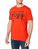 BOSS Herren TLogo T-Shirt aus gewaschener Pima-Baumwolle mit Logo aus Print-Mix