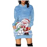 Soupliebe Damen Puloverer Strickkleid Teenager Mädchen Tshirt bluse kleider winter sale Weihnachtsmotiv Festlich kapuzenpullover partykleider cocktailkleid weihnachtsoutfit weihnachtskleidung