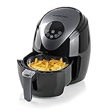 GOURMETmaxx Heißluft-Fritteuse XL mit digitalem Display 2,5 Liter | Air Fryer ohne Fett und Öl für bis zu 4 Personen [1.500 Watt / Schwarz/Grau]