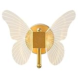 JYJZHX NXYJD LED-Leuchten Schmetterling Wandleuchte Schlafzimmer Zimmer Treppe Korridor Gang Dekorative Beleuchtung Spiegel Frontlampe (Color : Warm White)