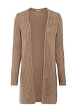 HALLHUBER Lange Mohairstrickjacke gerade geschnitten Cappuccino, 40