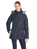 LARRY LEVINE Damen Daunenjacke mit Kunstfellkapuze, midnight, S