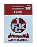 1. FC Kaiserslautern Aufkleber - Skyline Logo - Autoaufkleber FCK Sticker - Plus Lesezeichen I L