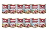 RINTI - Mixpaket 12 x 800g │ Verschiedene Sorten │ Hundefutter nass D