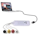 KafooStore VHS Digitalisieren - Abspielgerät für hi8 Videokassetten - Audio und Videoaufnahme - VHS auf DVD Überspielen - Video Grabber Kompatibel mit Windows 10, 8, 7, Vista, X
