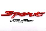 3D Sport Emblem Rot ABS Kunststoff mit Schaumstoff-Kleberückseite Badge von VmG-S