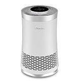 UNbeaten Luftreiniger H13 HEPA und Aktivkohlefilter für Wohnung bis zu 35m², Luftfilter mit 99,97% Filterleistung, Gegen Rauch, Staub, Gerüche, Pollen, Allergene, T