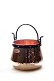 CopperGarden Kupferkessel 10 L mit Henkel - Hexenkessel I Robuster Kessel aus blankem Kupfer: Ideale Wärmeleitung I Lebensmittelechter Feuerkessel für Gulasch / Feuerzangenbow