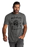 JP 1880 Herren große Größen Übergrößen Menswear L-8XL T-Shirt, Totenkopf, Halbarm anthrazit-Melange XXL 793013121-XXL