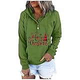 LAKOYA Damen Christmas Pullover mit Kapuze Christmas Hoodie Herbst Winter Christmas Kapuze-Sweatshirt Lightweight Lose Kapuzenpullover mit T