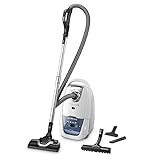 Rowenta Parquet Aspirateur Avec Sac Silence Force Bodenstaubsauger mit Beutel, leistungsstark, Kapazität XL, 4,5 l, Zubehör für zu Hause RO7747EA, weiß/blau, 450 W, 64 Dezib