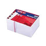 Herlitz 50019397 Karteikarte A8, weiß, 170g/M2, 200 Stück Eingeschweiß
