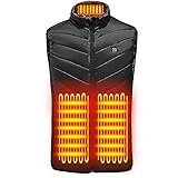 Beheizte Weste für Herren Damen, Elektrische Beheizbare Weste Beheizte Jacke USB Wiederaufladbar Heizweste Warm Heated Vest für Damen Herren, Aktualisiert Beheizbare Weste Elektrische Beheizte Jack