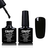 elite99 Lack Gel Nagellack Soak-off-UV-LED Nail Art Maniküre 7,3 ml Pure schwarz (40518)