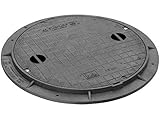 Schachtabdeckung STABIFLEX BASIC Typ1 15kN mit Griffmulden Kanaldeckel Zisternendeckel Abdeckung Zisterne Schacht leicht Kunststoff PE