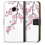 DeinDesign Klapphülle kompatibel mit Samsung Galaxy XCover 4 Handyhülle aus Kunst Leder schwarz Flip Case Kirschblüten Jap