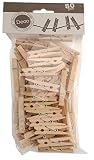 Spetebo 50x Mini Holzklammer - 4,5cm - Holz Wäsche Klammer Natur Deko Zierklammer Clip