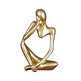 Abstrakt Statue Denker Resin Skulptur Figuren Modern Deko Für Wohnzimmer Europäischen, Einzigartiger Denker-Stil Und Abstraktes Hohles Design, Für Home Office Tischplatte, Teestub