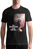 Das Phantom der Oper Komfortable Herren Tops Kurzarm T-Shirt Schwarz T-Shirt Black S