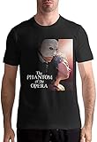 Das Phantom der Oper Komfortable Herren Tops Kurzarm T-Shirt Schwarz T-Shirt Black S