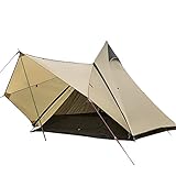 wiedao Portable Camping Pagode Tipi Zelt, Outdoor Camping Pyramide Tipi Zelt mit großem Raum 3-4 Personen für Backpacking Wandern Angeln Kanufahren Reisen Winter Camping