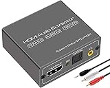 4K 60HZ HDMI Audio Extractor Konverter HDMI 2.0 Audio Extractor Konverter HDMI zu HDMI + Optischer Toslink SPDIF + 3,5 mm AUX HD803