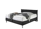 Maintal Boxspringbett Point, 100 x 200 cm, Stoff, Bonellfederkern Matratze h2, Schw