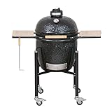 ADHW Holzkohlegrills Keramikgrill Classic Größe Grill Schwarz Holzkohleg