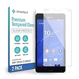 smartect Schutzglas kompatibel mit Sony Xperia Z3 Compact [2 Stück] - Tempered Glass mit 9H Härte - Blasenfreie Schutzfolie - Anti-Kratzer Display