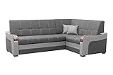 mb-moebel Ecksofa Eckcouch mit Bettkasten Sofa Couch L-Form Polsterecke Mekong (Ecksofa Rechts)