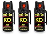 Pfefferspray KO Jet Hundeabwehr Verteidigungsspray 40ml Abwehrspray Pepper Defender (KO Jet 40 ML 3er Set)