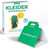 Silberkraft Mottenfalle 6 Stück Kleidermotten Klebefalle für Kleidung - Monitoring und Überwachung von Motten - nutzbar in Kleiderschrank, Schlafzimmer, Wohnung