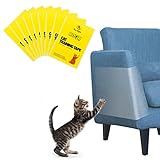 One Sight 8 Stücke Couch Kratzschutz Katze Sofa, Anti-Kratz-Möbelschutz, Anti-Kratzer Katzen Couch Schutz für Sofa, Tür, Möbel, Wand, Doppelseitig Transparent Cat Furniture Protector (30,5 x 43,2 cm)