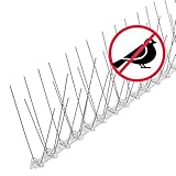 riijk 3 Meter Taubenabwehr Spikes vormontiert, Rostfreie Taubenschreck Vogelspikes, Vogelabwehr Spikes und Vogelschutz, Tierschutzkonformer Taub